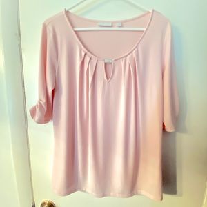 NY&Co Pink 3/4 Length Sleeve Top